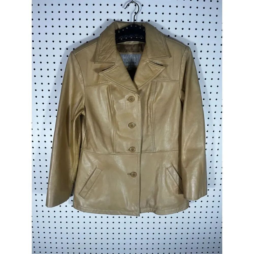 Wilson Leather Maxima Tan leather jacket size M